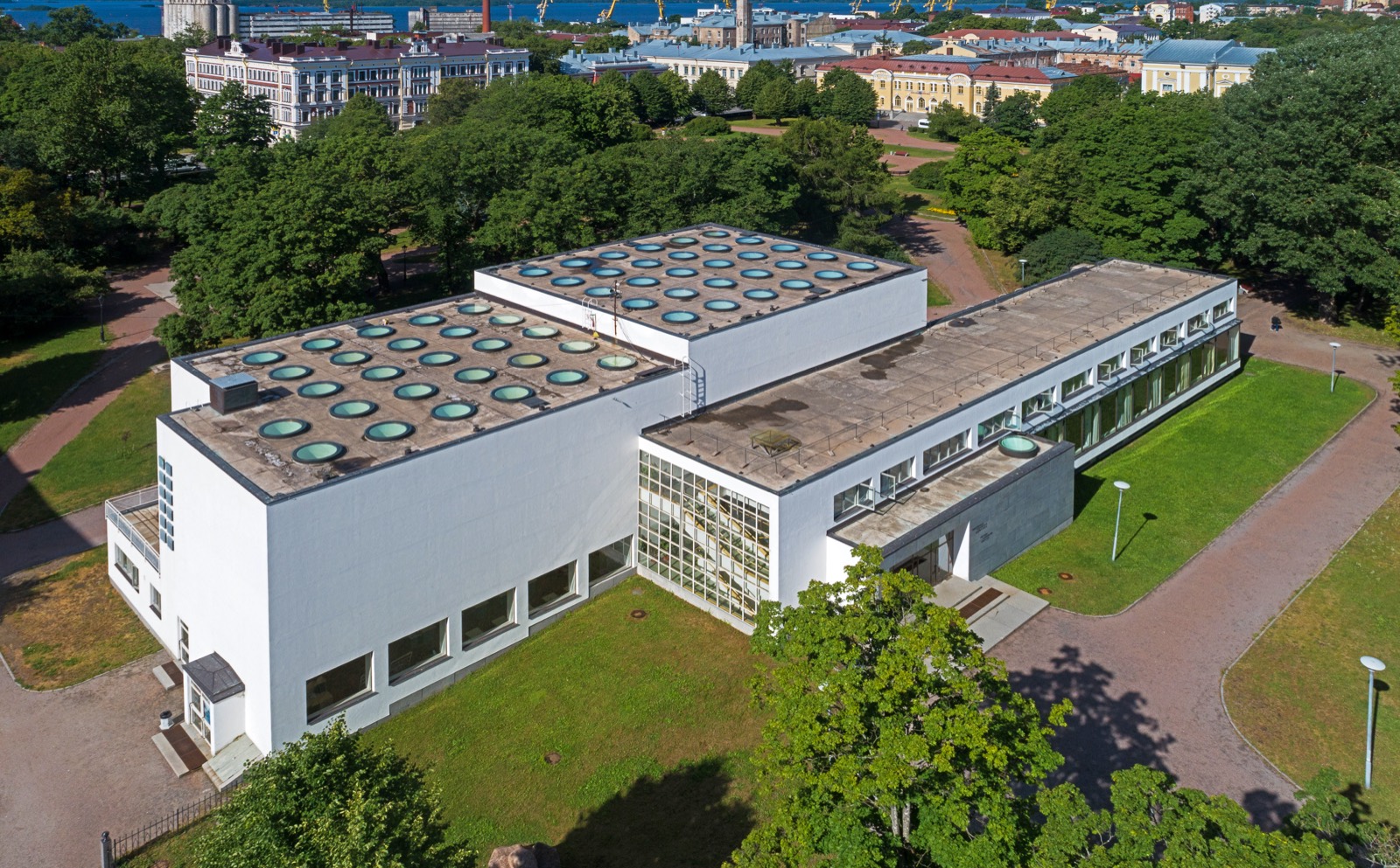 ヴィープリ図書館（アアルト図書館）（ロシア・ヴィボルグ（旧フィンランド領ヴィープリ））の図書館の写真